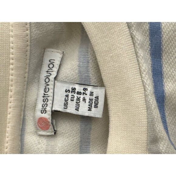 Sisstrevolution Women Stripped Dropped Shoulder Top Size S - Picture 6 of 7